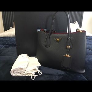 Sold❌ Authentic Prada saffiano cuir double bag